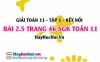 Bài 2.5 SGK Toán 11 tập 1 Kết nối tri thức